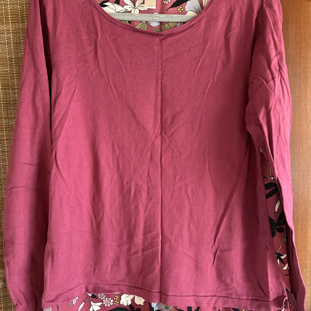 Loft Mixed Media sweater size large